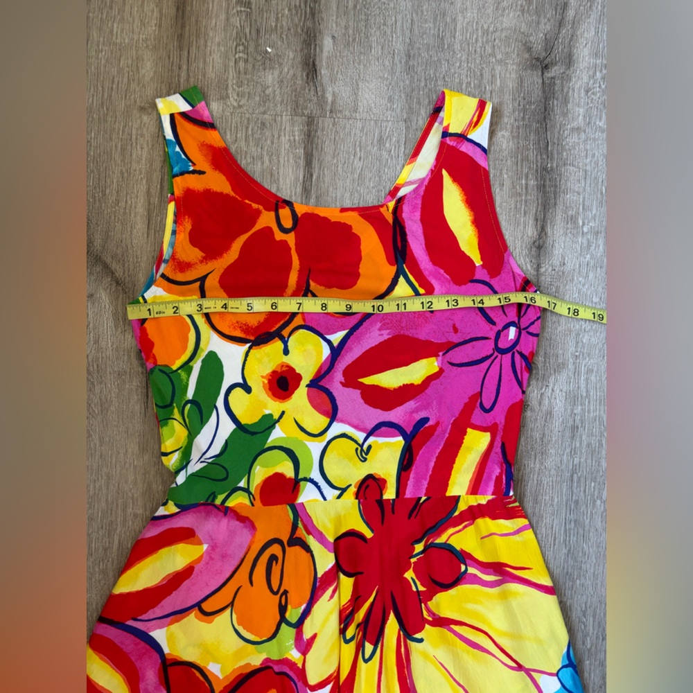 Jams World Multicolor Floral Midi Dress in Yellow, Pink, Blue, Green - Picture 12 of 14